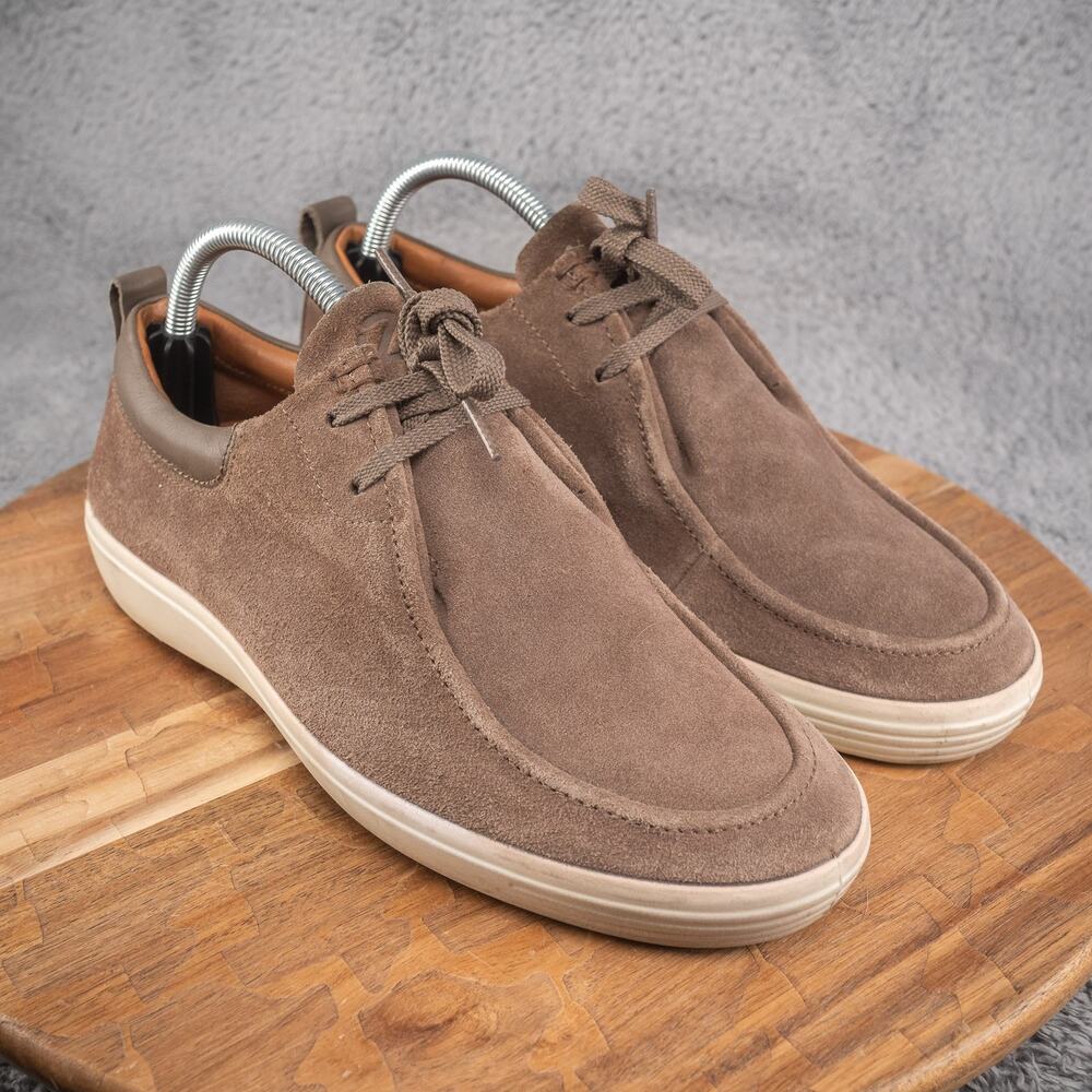 ECCO Men's Soft 7 Tan Suede Wallaby Sneaker Size US 7 - Picture 1 of 8